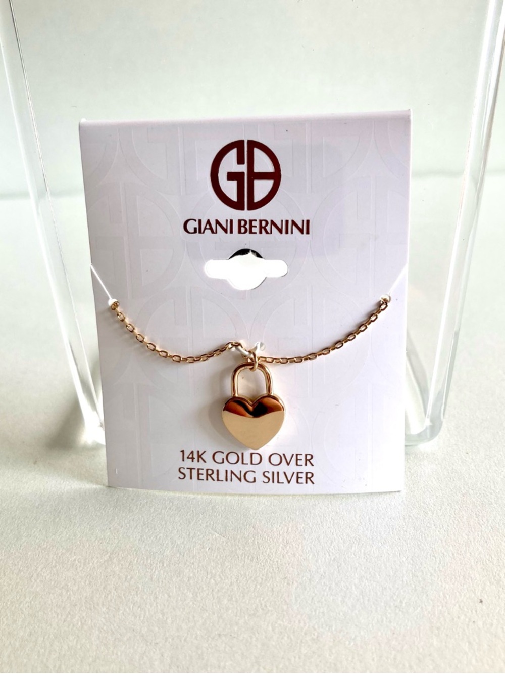 Giani Bernini 14K Gold Over Sterling Silver Heart Lock Necklace